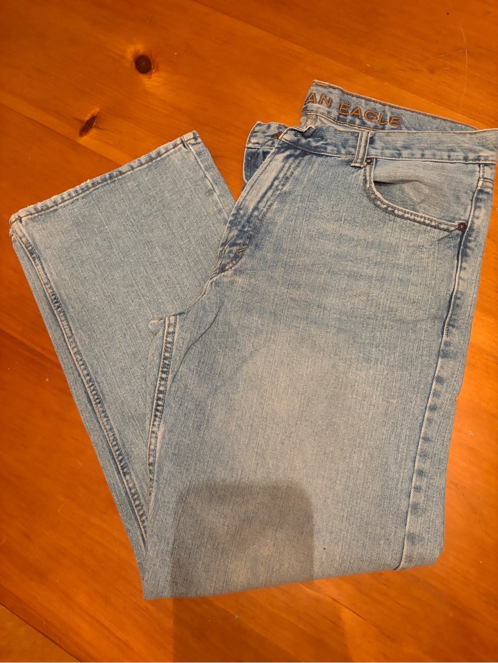 American Eagle Outfitters Light Wash Menโs Straight Jeans